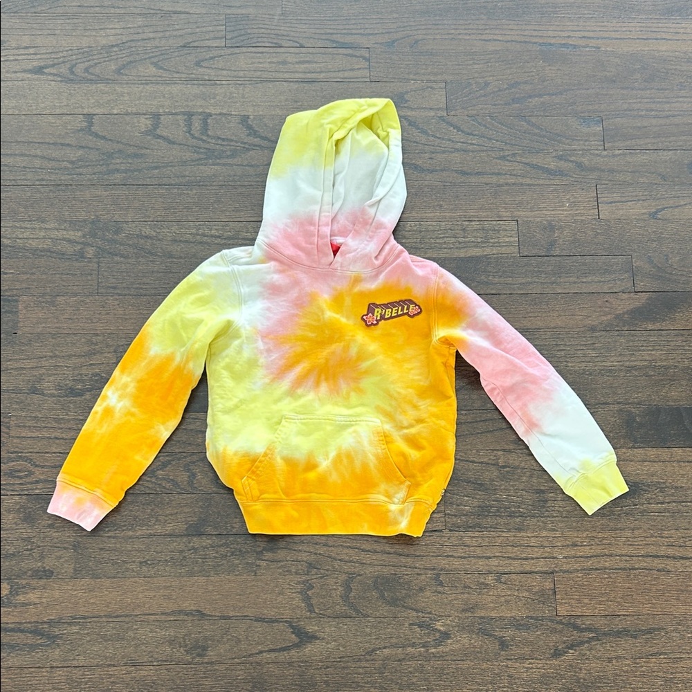 Scotch R’Belle Girls Tie-Dye Hoodie - Yellow, Pink, and White Size 8